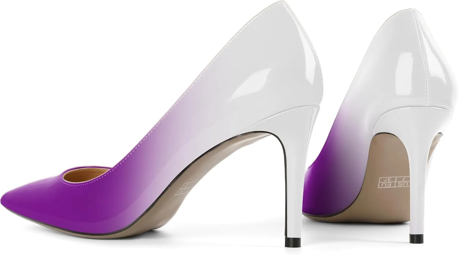 Mettesally Women's Pointed Toe High Heels Gradient Pumps Stiletto Heels Usual Wedding Party Dress Shoes
