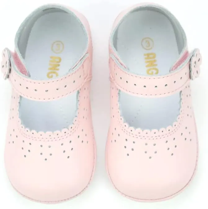 Mia Scalloped Leather Mary Jane (Baby)