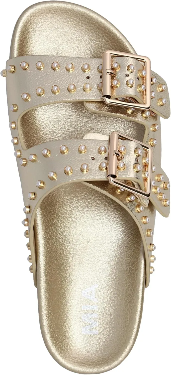 MIA Women's Brooklyn Studded Slide Sandals