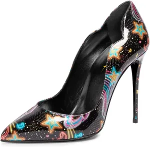 Milooey shoes Women's Sexy Stiletto High Heels Closed Pointed Toe Pumps Slip On Fashion Dress Party Club Shoes Size 4-16 US