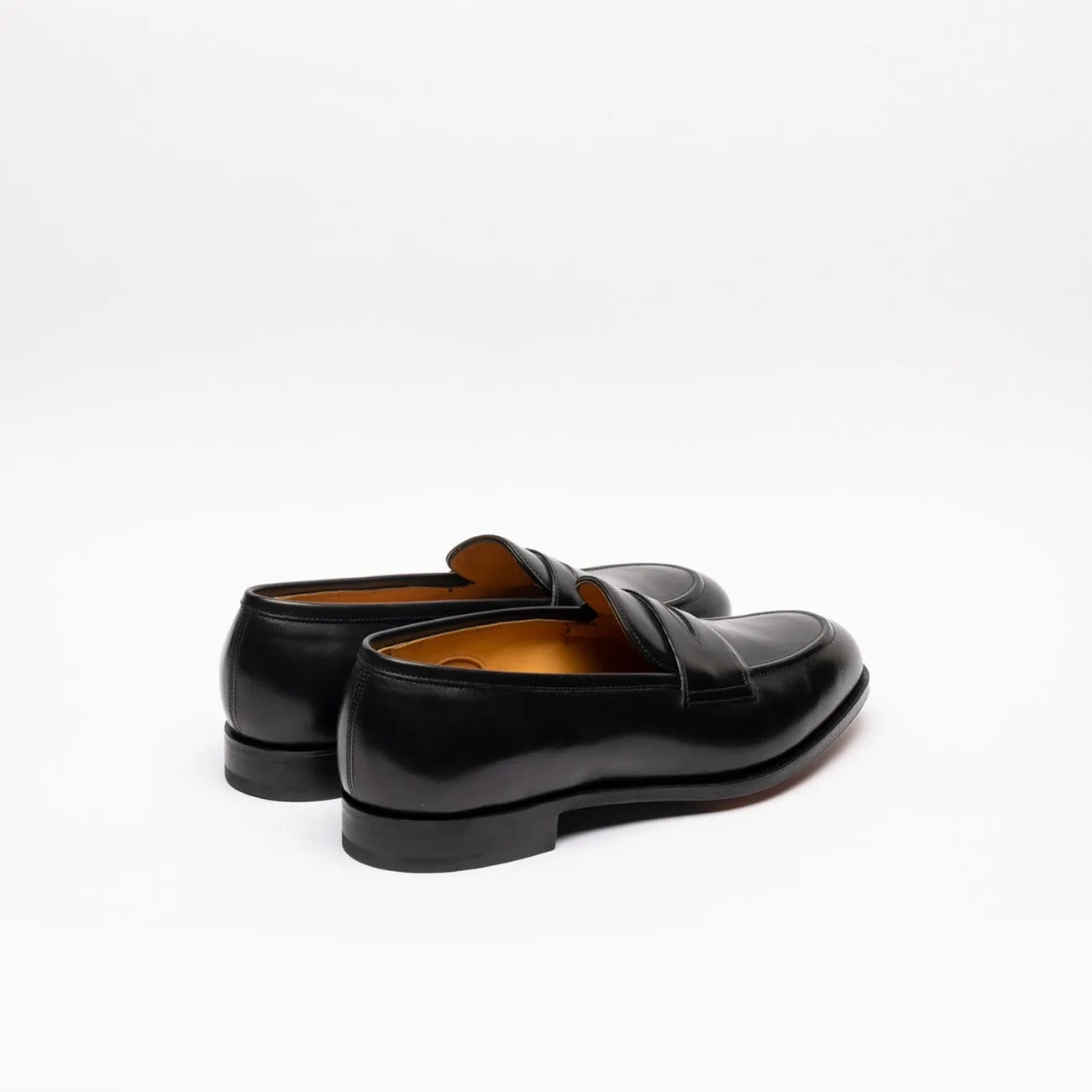 Mocassino penny Edward Green Piccadilly in pelle nera
