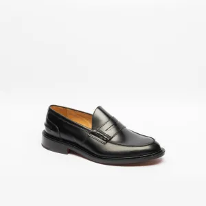 Mocassino penny Tricker's James in pelle nera