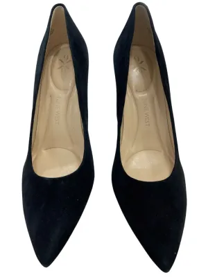 Nine West Black Suede 'Astoria 9X9' Chunky Heels