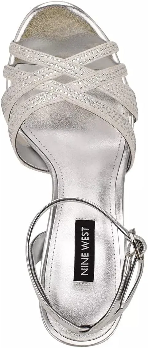 Nine West Women's Ankle Strap Open Toe Heeled Sandal