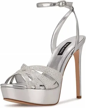 Nine West Women's Ankle Strap Open Toe Heeled Sandal