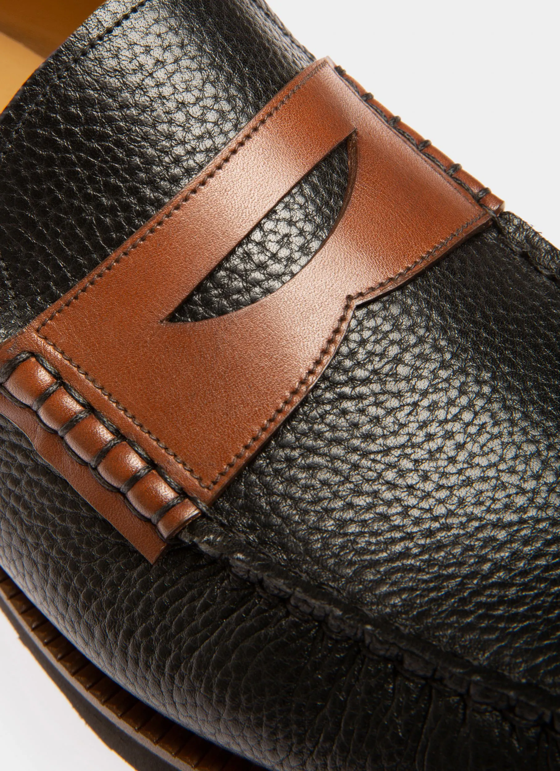 Noah Leather Loafers In Black & Brown