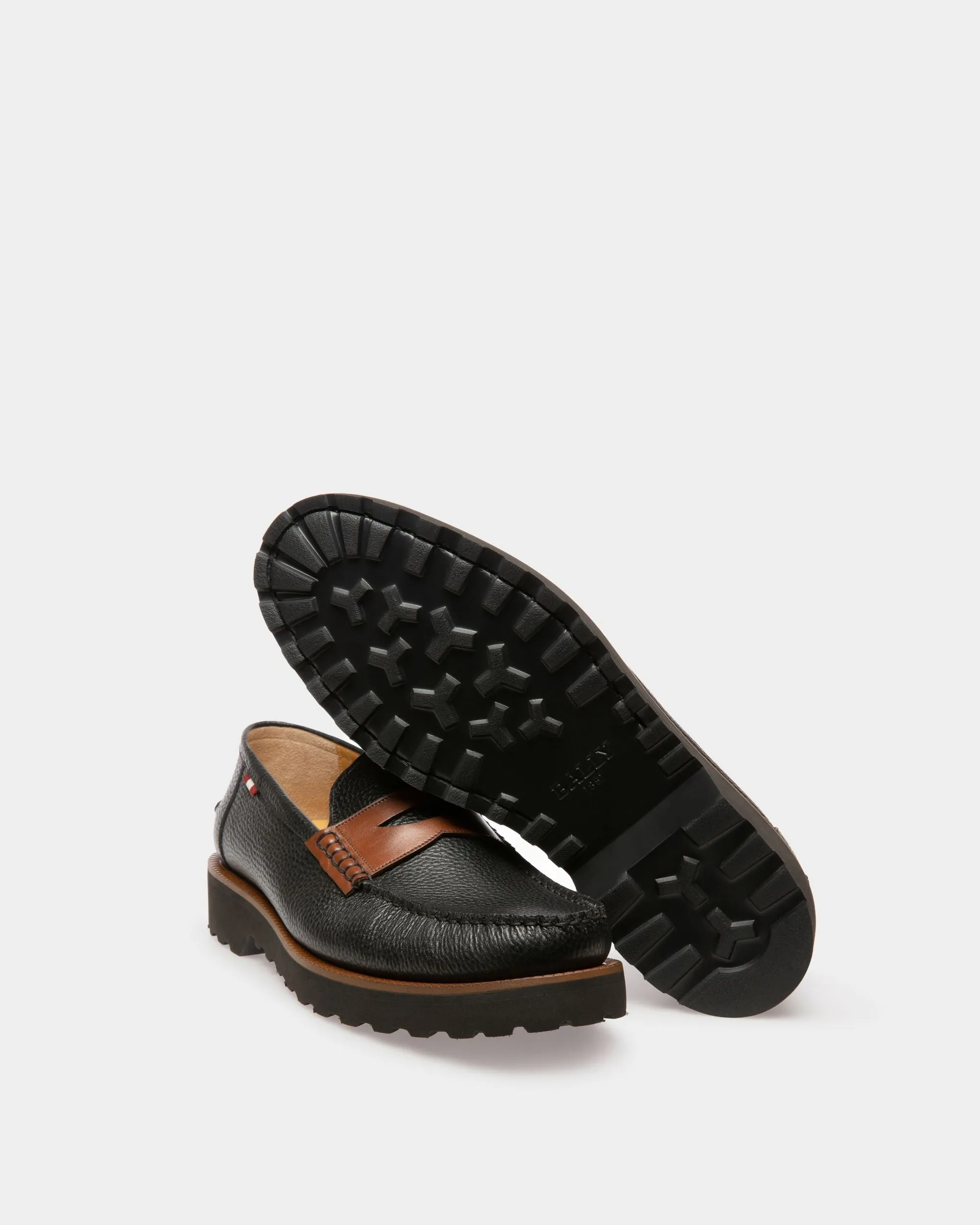 Noah Leather Loafers In Black & Brown