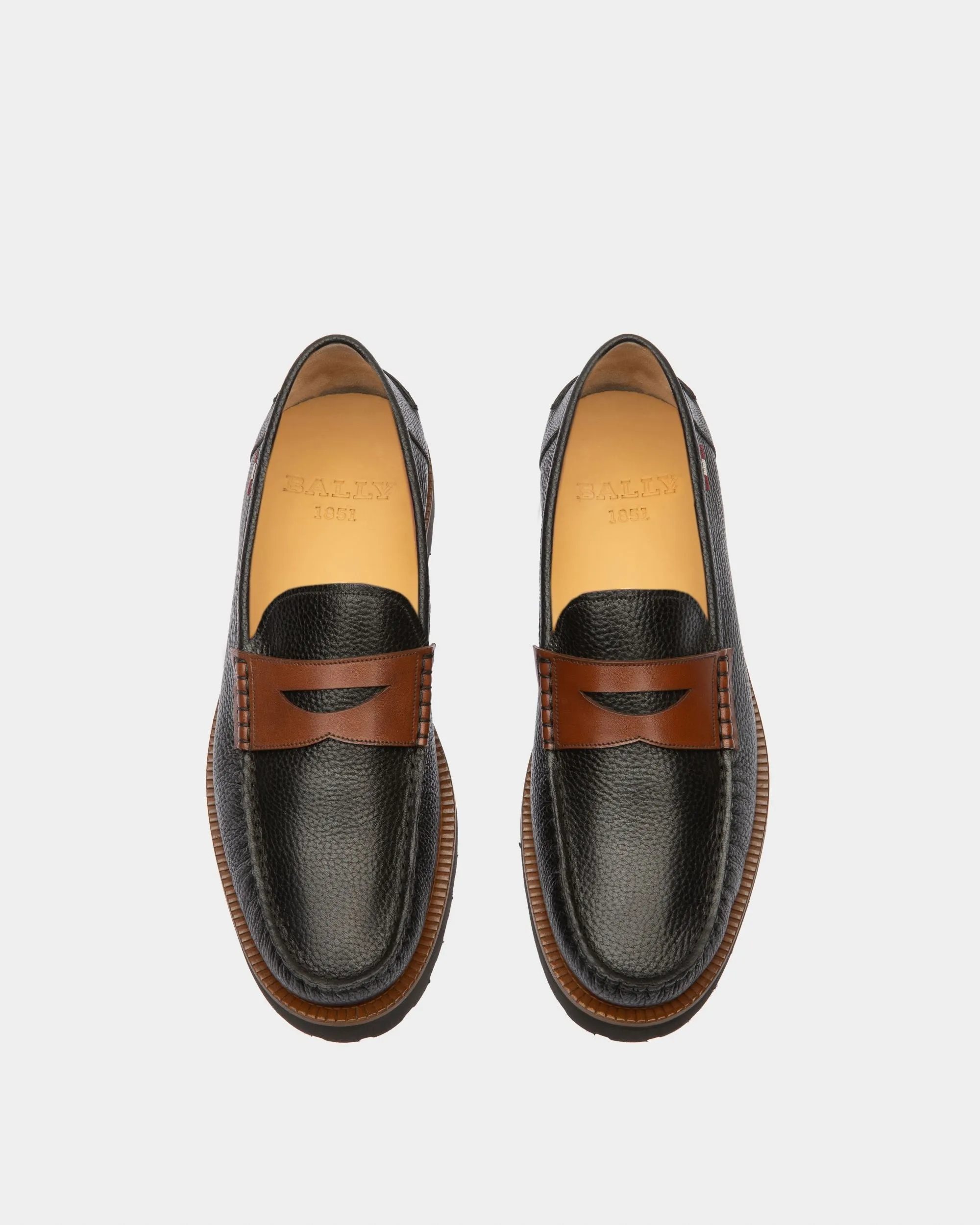 Noah Leather Loafers In Black & Brown
