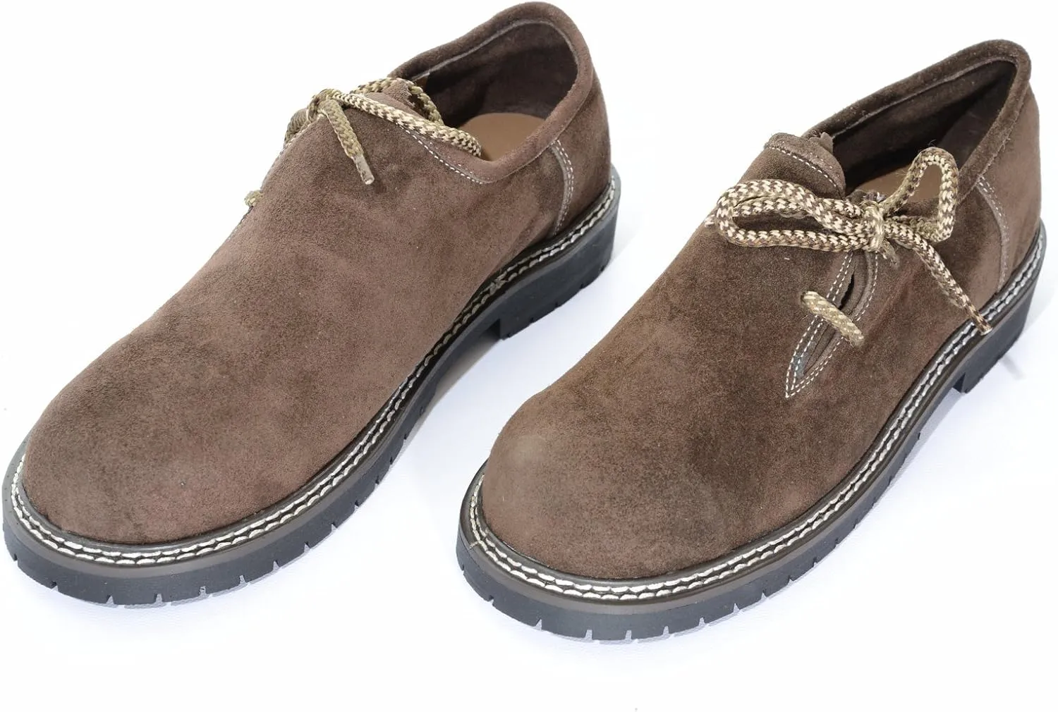 Okotberfest Lederhosen Haferl Shoes in Dark Brown Suede Leather