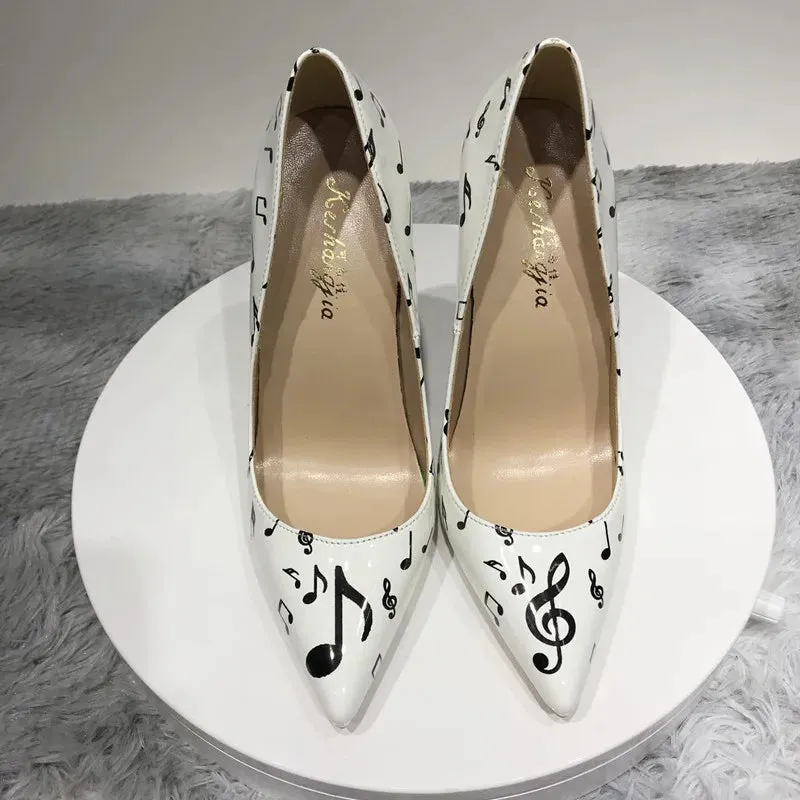 patent leather pointed toe wedding shoes
