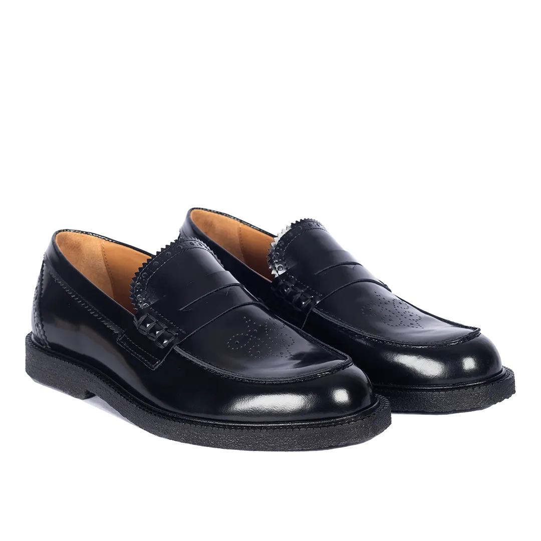 Penny Loafer mit dekorativem Brogue-Lochmuster