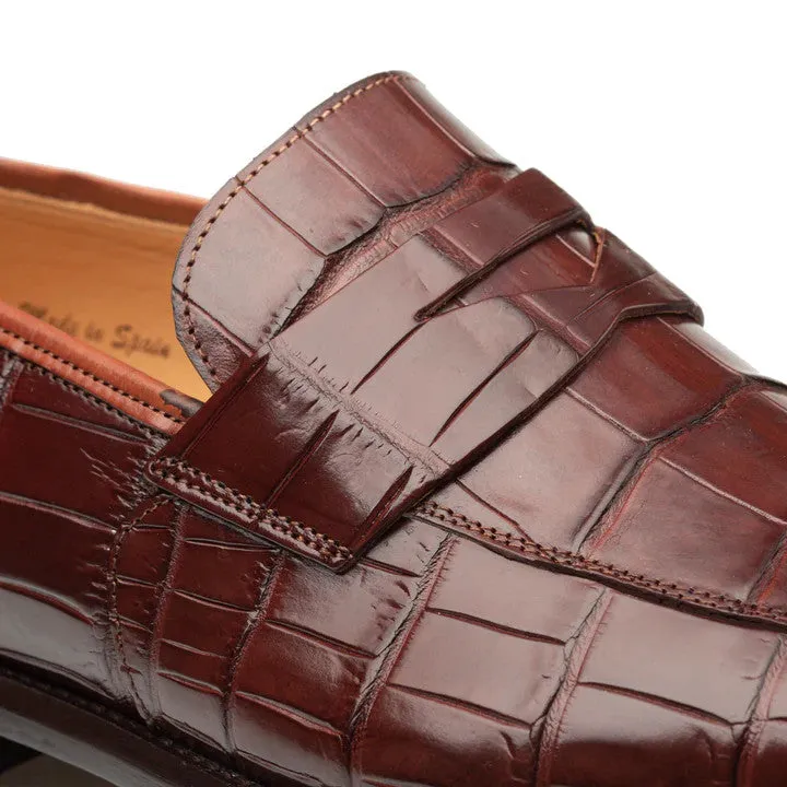 Piccolo Alligator Penny Loafer Sport By Mezlan Made In Spain Brand