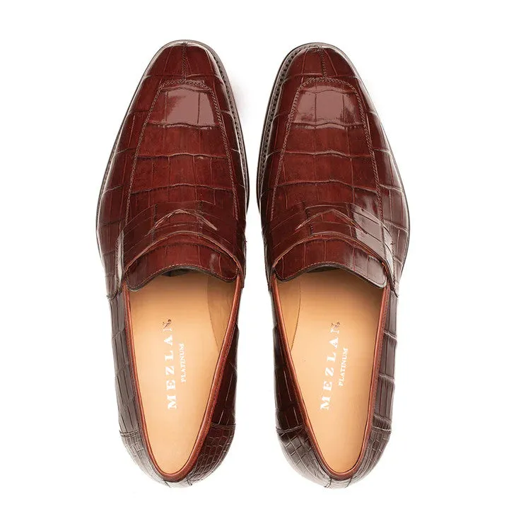 Piccolo Alligator Penny Loafer Sport By Mezlan Made In Spain Brand
