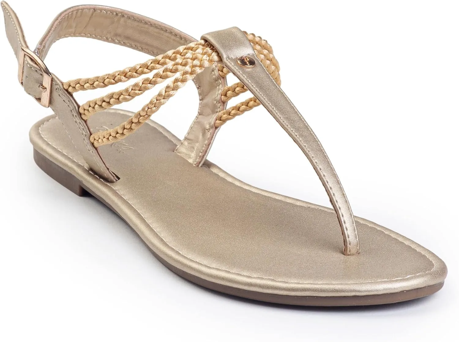 Plaka Rappel Women's Flat Sandals - Stylish and Dressy Womens Thong Sandals with Adjustable Buckle, Comfortable Strappy Rope Summer Sandals