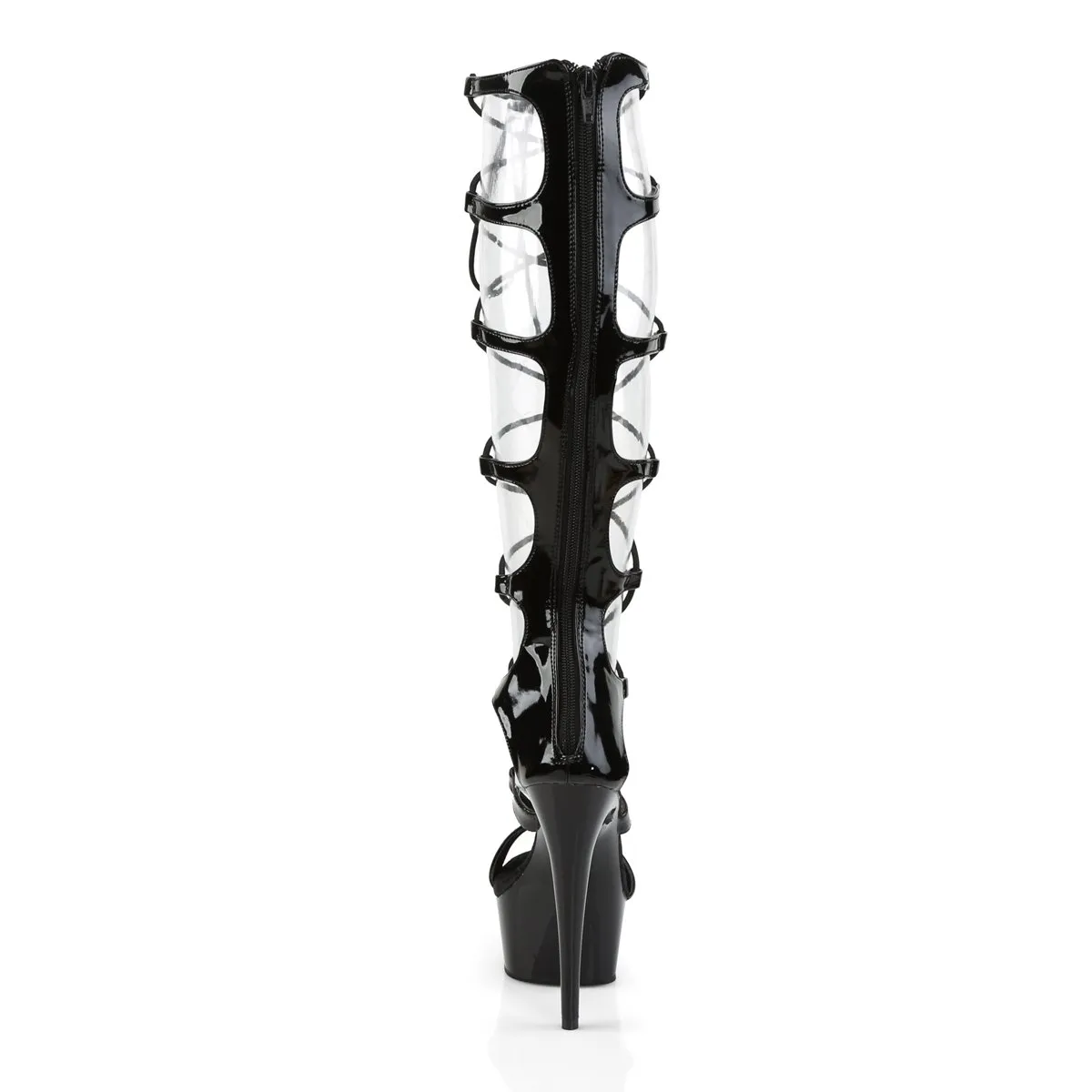 Pleaser Delight-698-Black-Size 6-Clearance