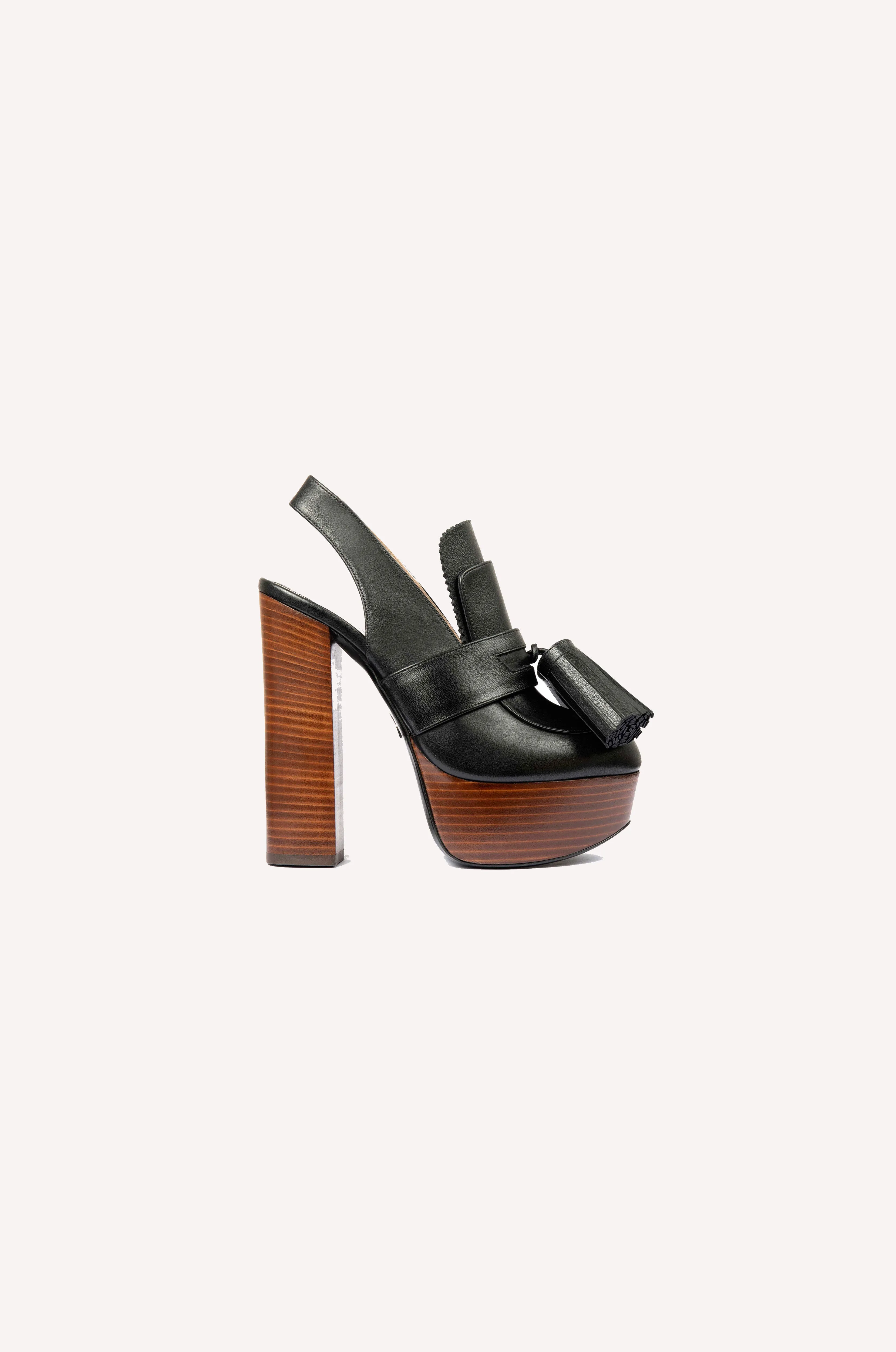 Pompon Platform Heels