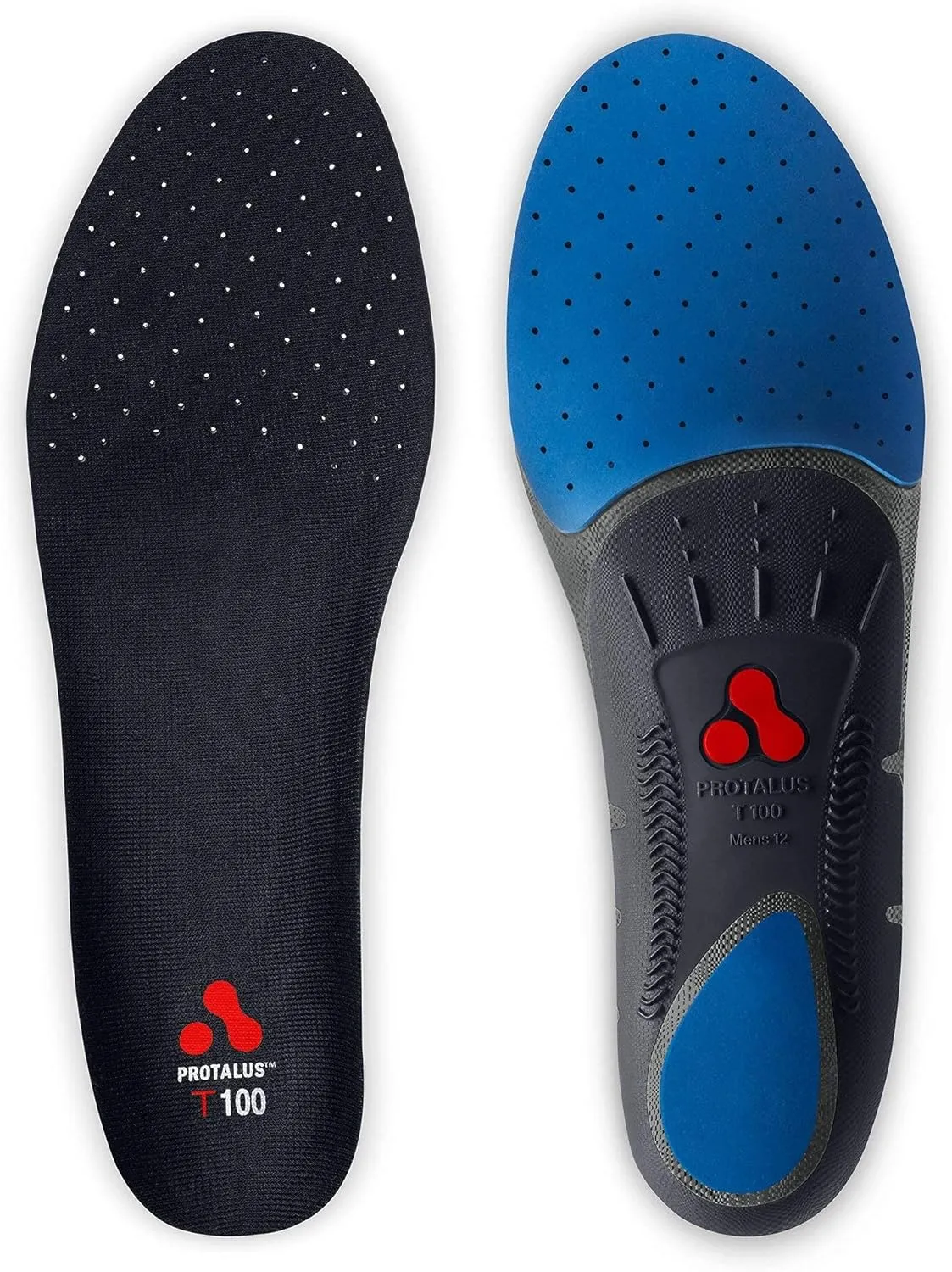 Protalus T100 Thin Series– Patented Stress Relief Replacement Premium Shoe Inserts, Increase Comfort, Anti Fatigue, Alignment Improving Shoe Insoles - for Men Size 7.5