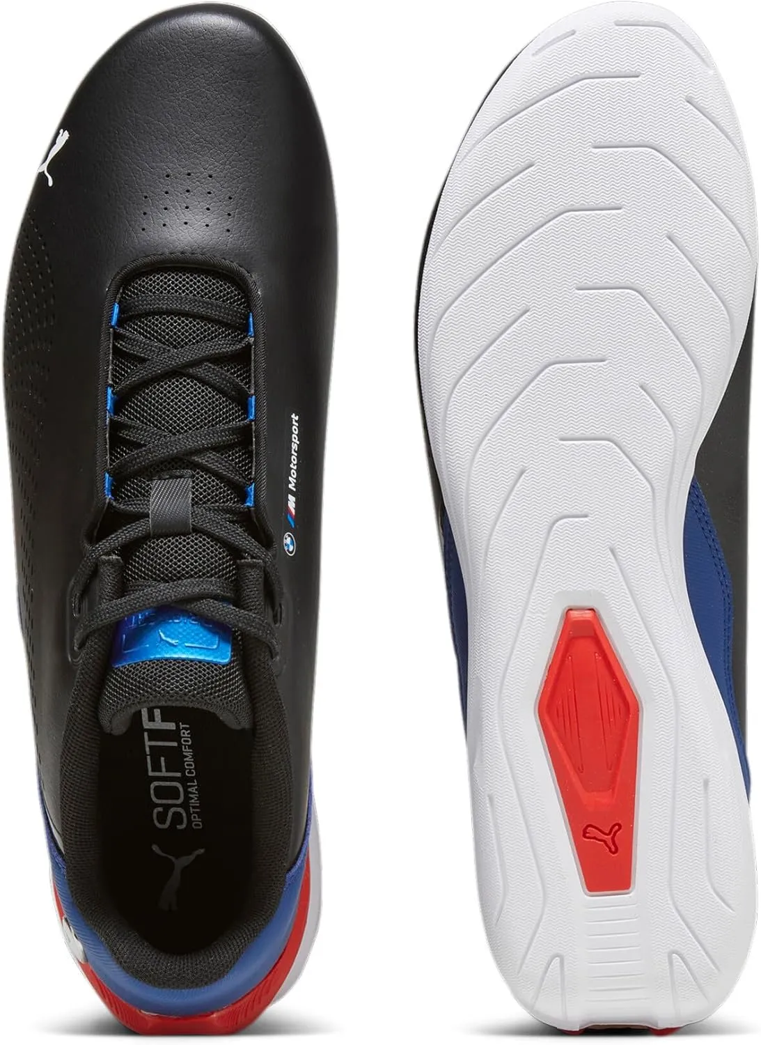 PUMA Men's BMW Motorsport Drift Cat Decima Shoes, Black-Pop Red-White, 9