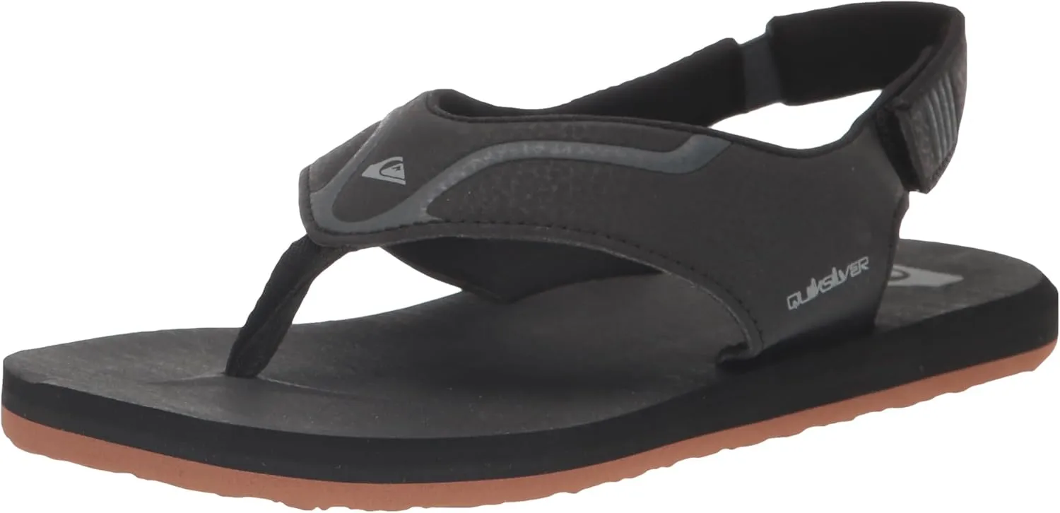 Quiksilver Boy's Mathodic Recovery a/T Heel Strap Flip Flop Athletic Sandal Toddler