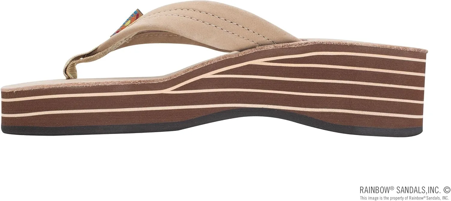 Rainbow Sandals Women's Six Layer Classic Wedge Sandal 1" Strap