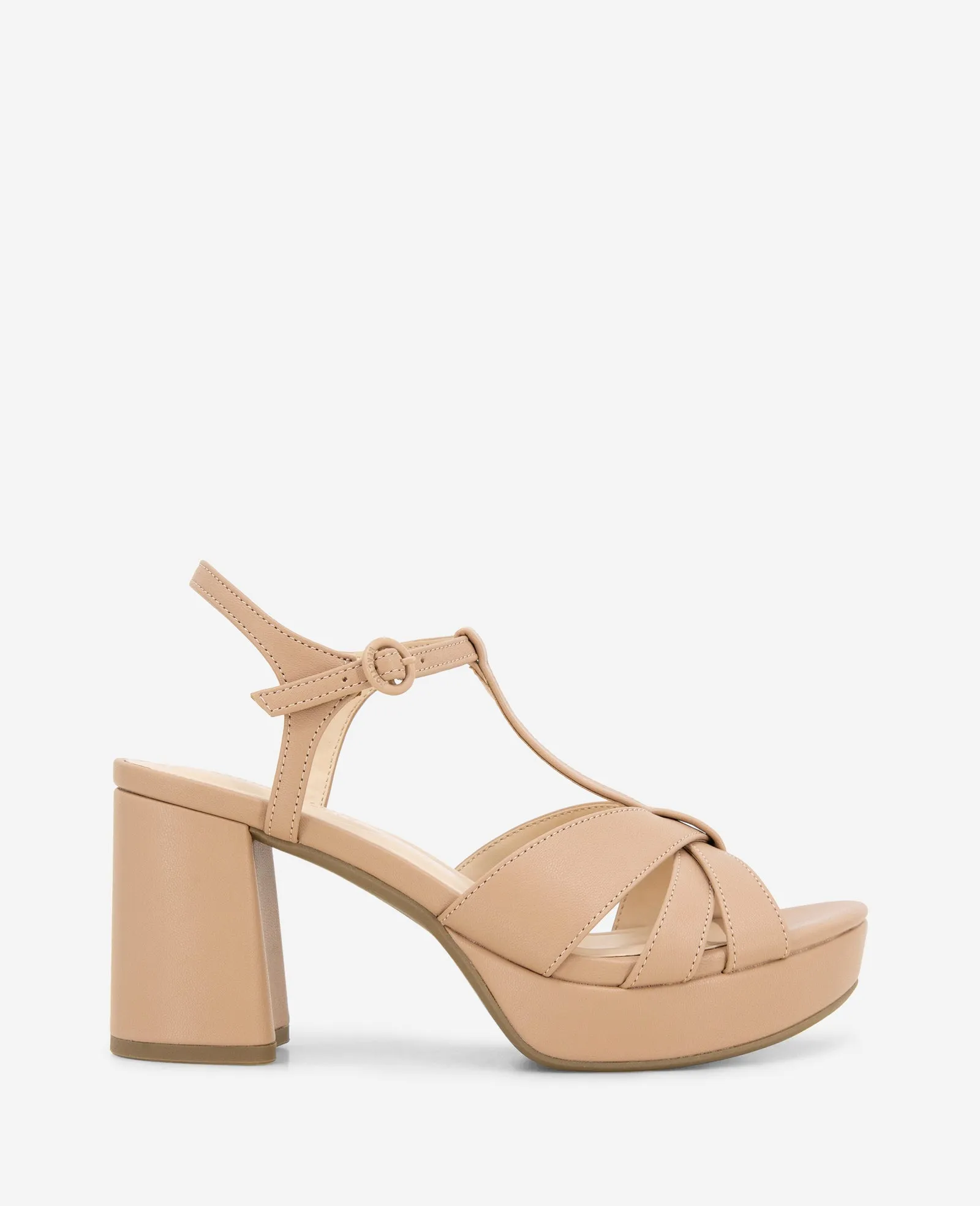 REACTION - Reina Platform T-Strap Sandal