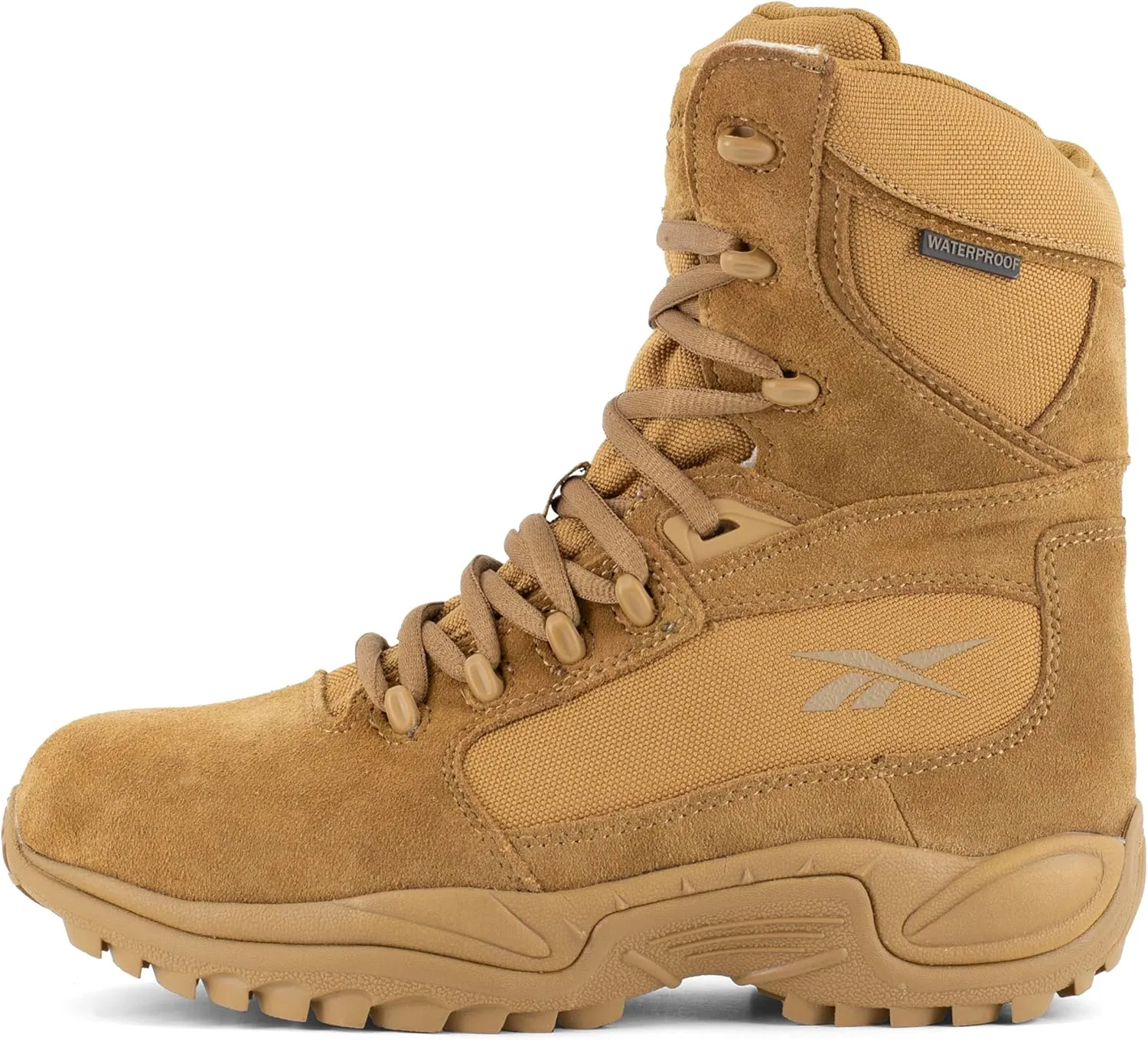 Reebok Work Men's Rb8995 Rapid Response Rb Safety Toe 8" Stealth Boot with Side Zipper Sage Green Military & Tactical