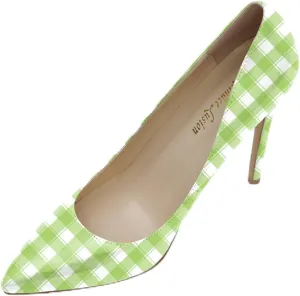 Reindee Lusion Womens High Stiletto Heels Pumps Music Note Printed Closed Toe Sexy Shoes