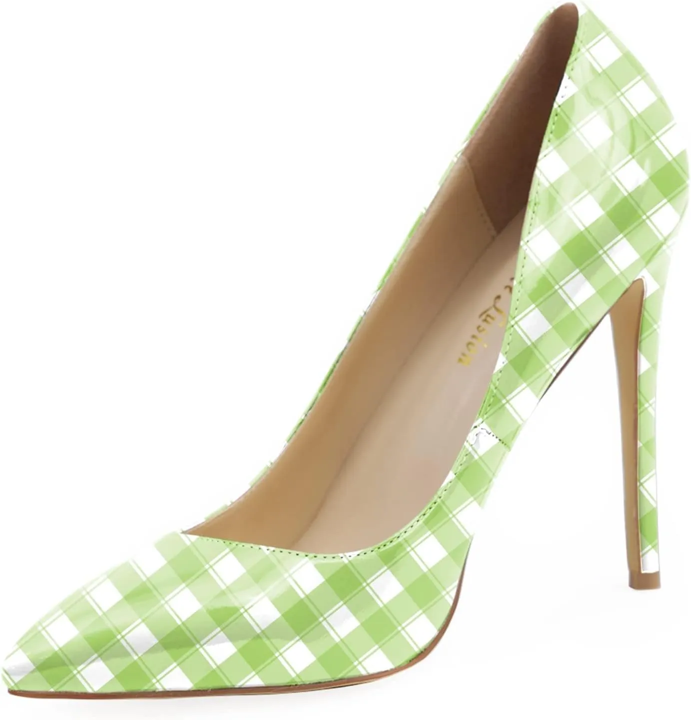 Reindee Lusion Womens High Stiletto Heels Pumps Music Note Printed Closed Toe Sexy Shoes