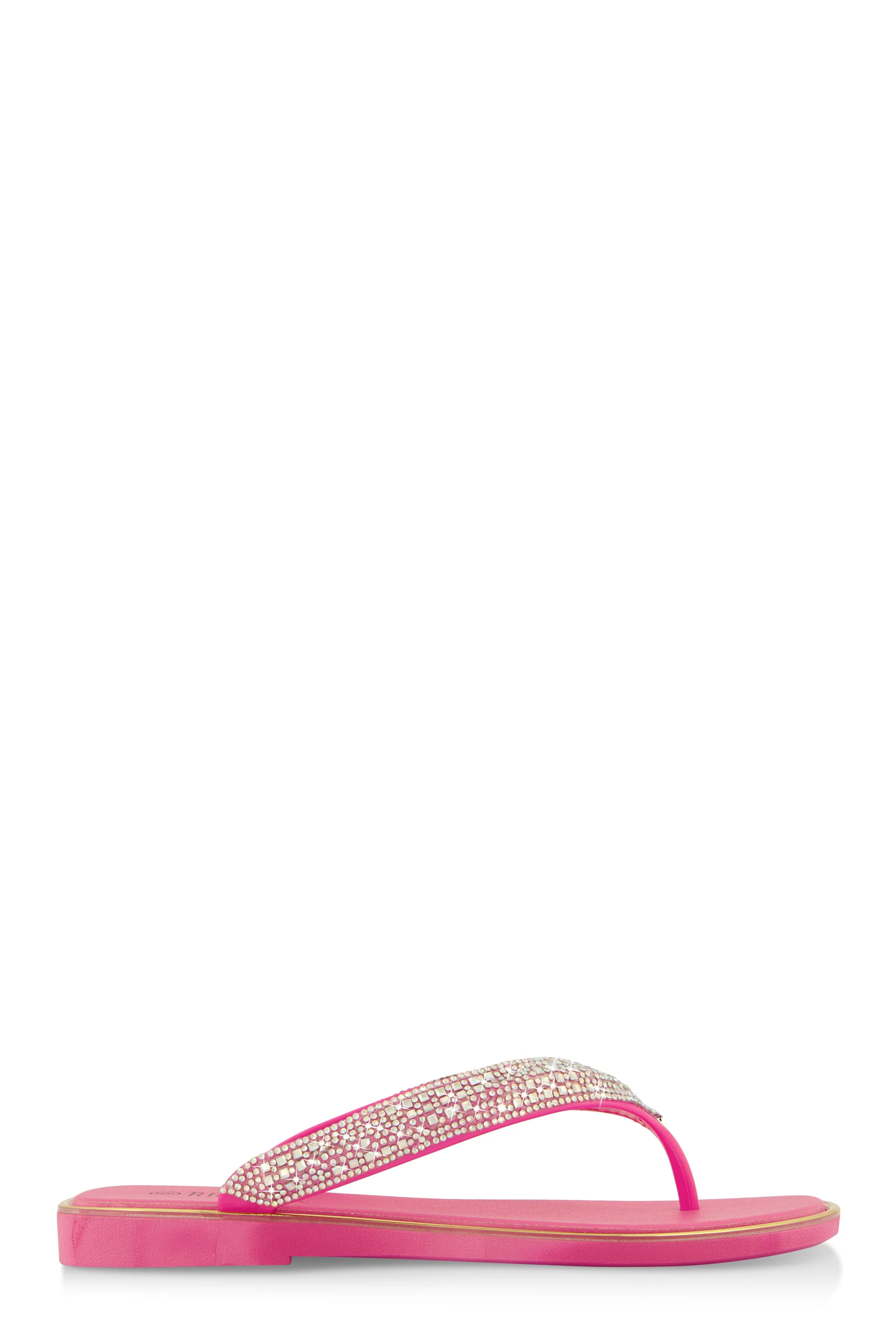 Rhinestone Thong Slide Sandals