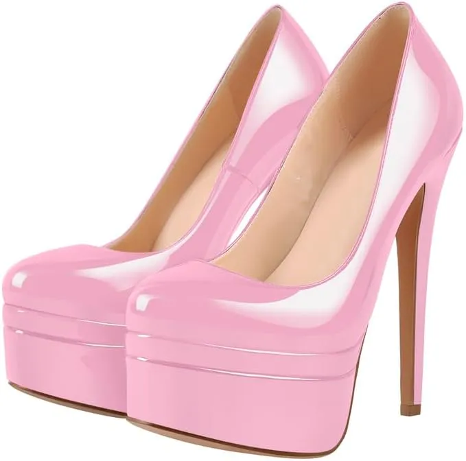 Richealnana Women's Double Platform Stiletto High Heel Pumps