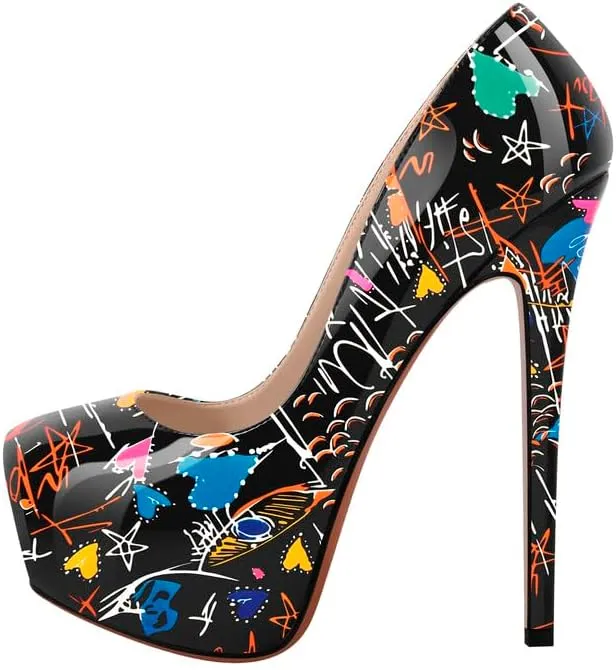 Richealnana Women's Double Platform Stiletto High Heel Pumps