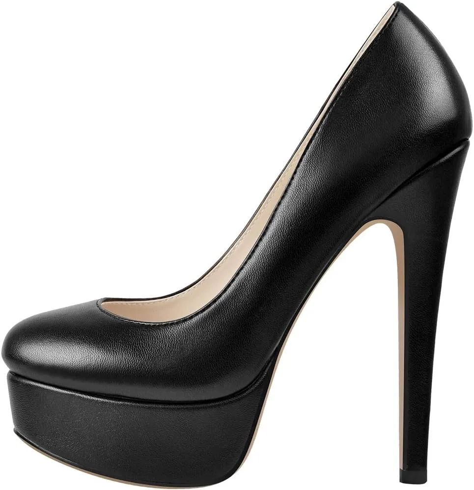 Richealnana Women's Double Platform Stiletto High Heel Pumps