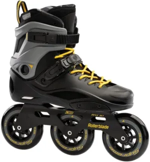 Rollerblade RB 110 Unisex Adult Fitness Inline Skate, Black/Saffron Yellow, Urban Performance Inline Skates