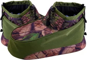 RunNico Waterproof Camo Boot Insulated Covers, 600D Hunting Non-Slip Boot Cover with Adjustable Drawstring, Cold Weather Boot Insulators for Men Women Hunting Camping Fishing Wildlife Photography(M,L)