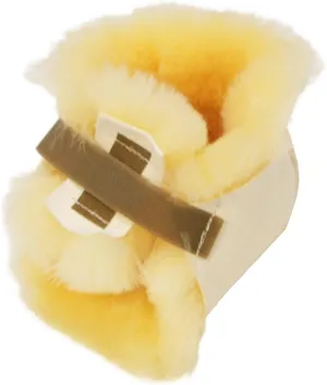 Sheepskin Ranch 100% Medical Sheepskin Heel Cushion Bootie - Soft Lambswool Heel Protectors for Pressure Sores, Bed Sores, Ulcer Sore Prevention & Comfort (Single)