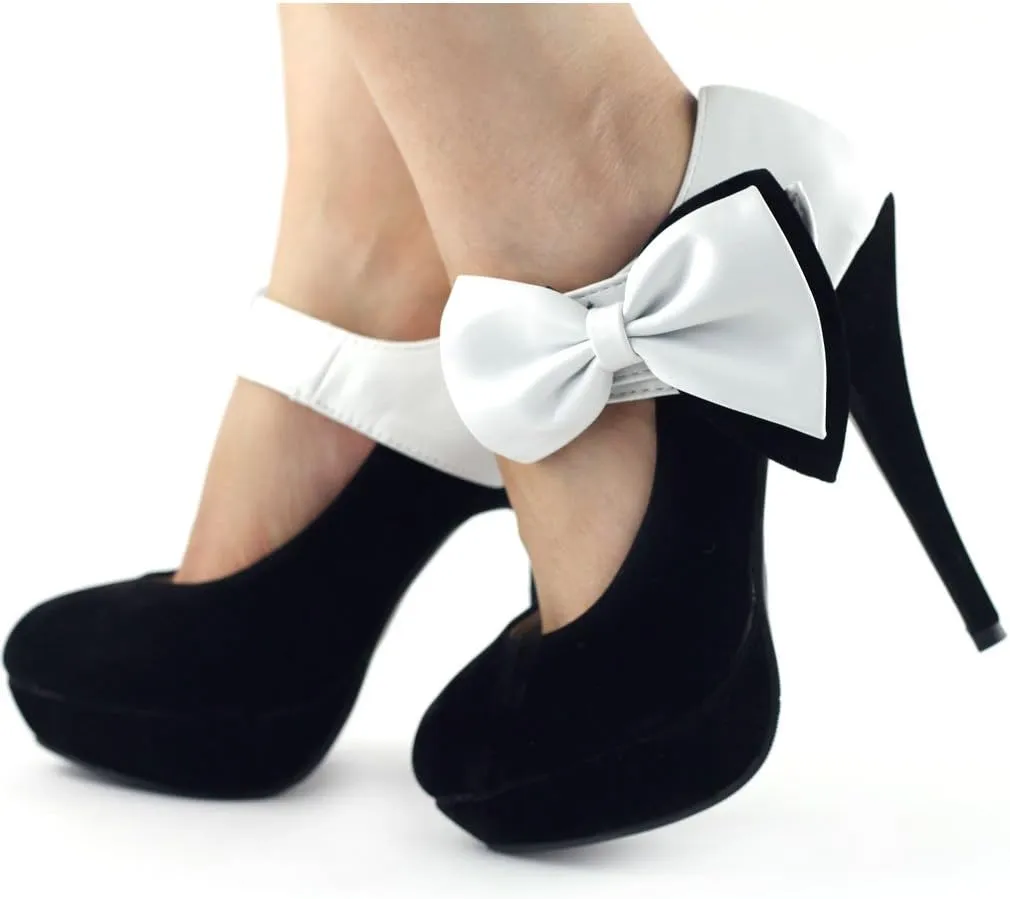 SHOW STORY Sexy Ladies Bow Ankle Strap Stiletto Platform Pumps Shoes,LF30412