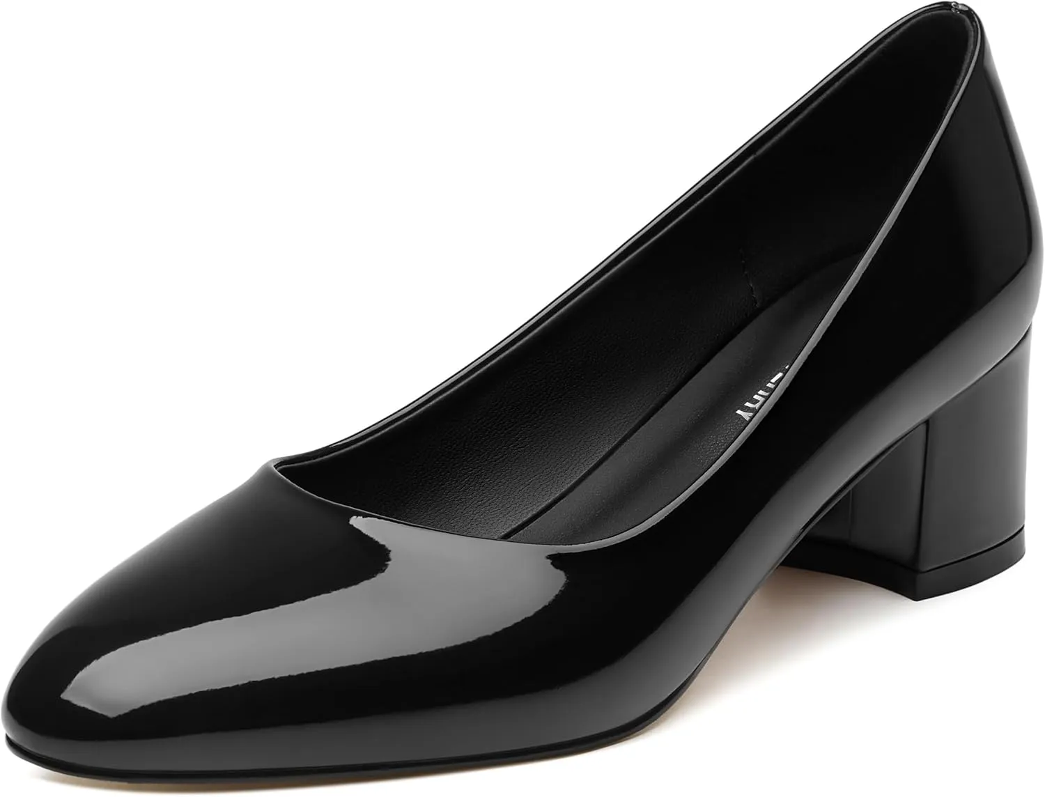 SKYSTERRY Women's Pumps Chunky Block Closed Round Toe Heels Low Heel Comfortable Dress Shoes for Business Work Wedding 2 Inch