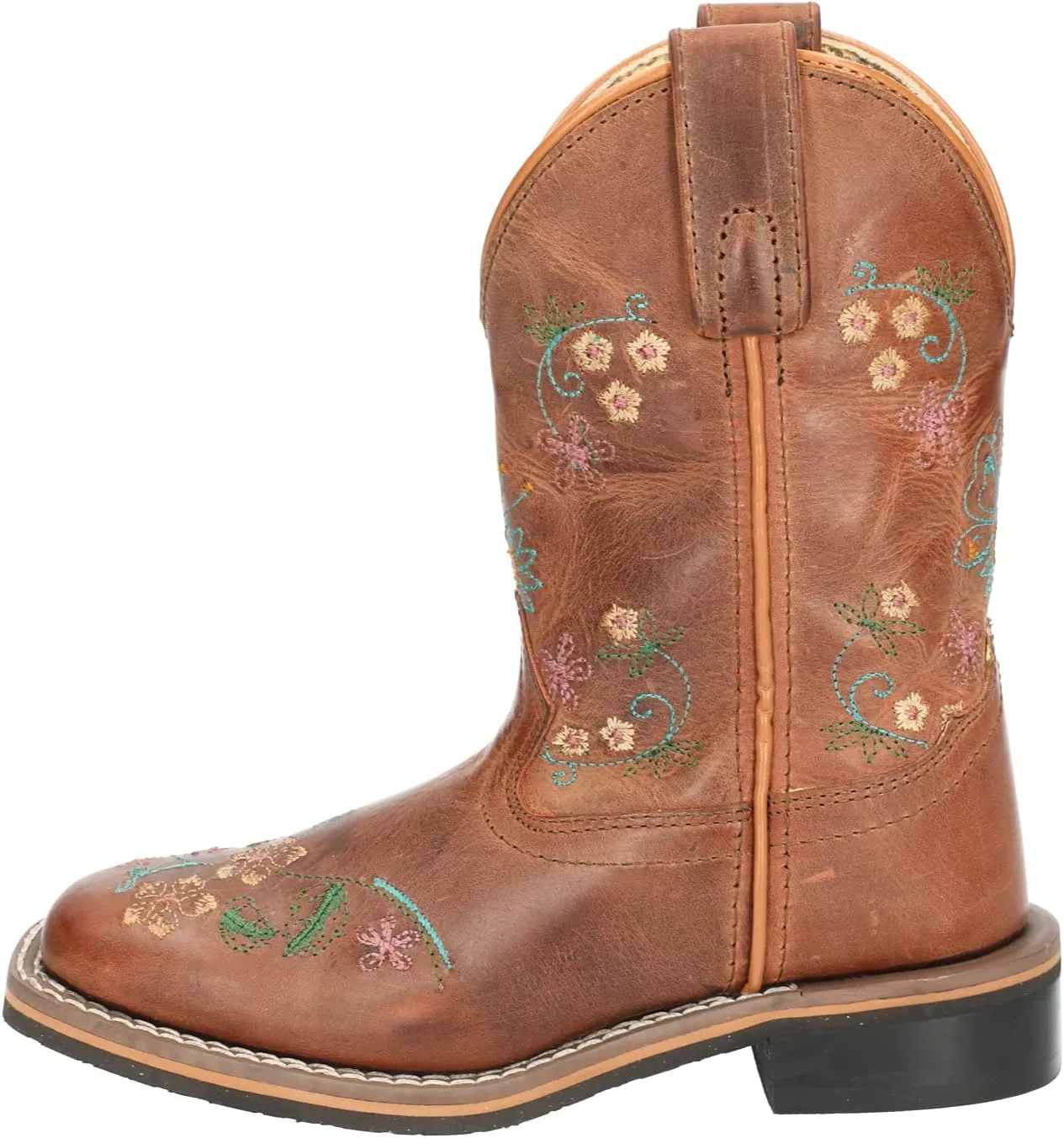 Smoky Mountain Boots Girls' Floralie Western Boot, Little Kid, Brown/Tan, Medium, Size 12 US