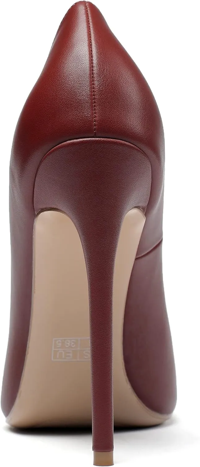 Soireelady Women's Pumps High Heel| Stiletto Heels Shoes |Slip on |Womens Elegant Dress Party Shoes 12CM 4.8 Inch