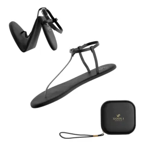 Souli Strides w/ Case │ Thin Sole  │ Vegan Leather Footbed w/ Leather Straps