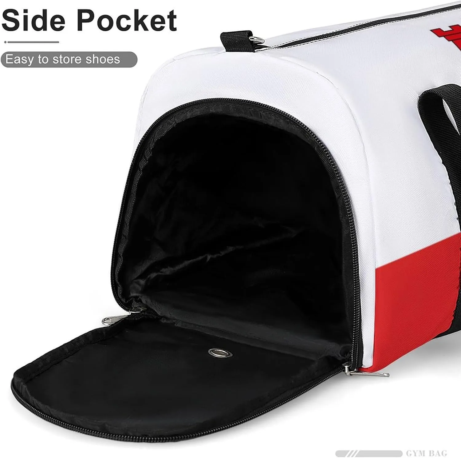 Sports Duffel Bag with Gibraltar Flag for Men Women Shoe Compartment Weekender