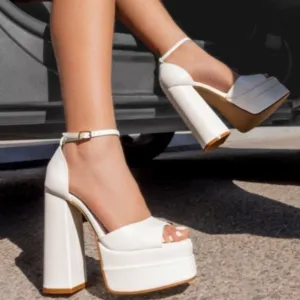 Stack-02 Chunky Double Platform Heel