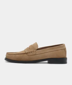 Streamlined Miles Reliable - Penny Earth Suede Loafer