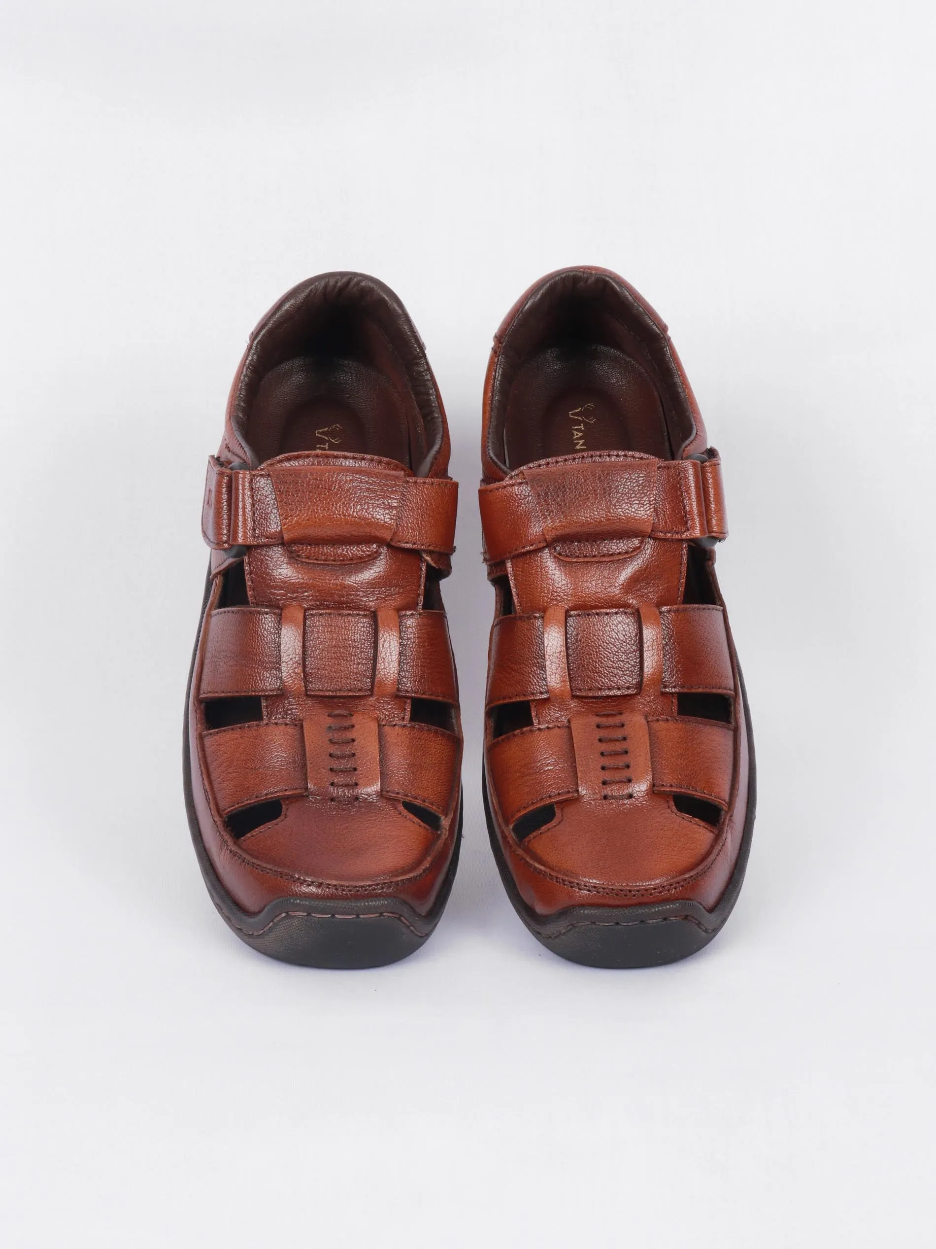 TAN & BROWN MEN'S SANDAL