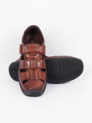 TAN & BROWN MEN'S SANDAL