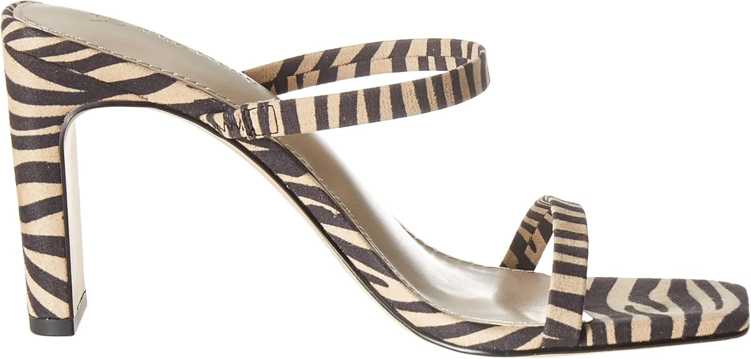 The Drop Women's Avery Square Toe Two Strap High Heeled Sandal