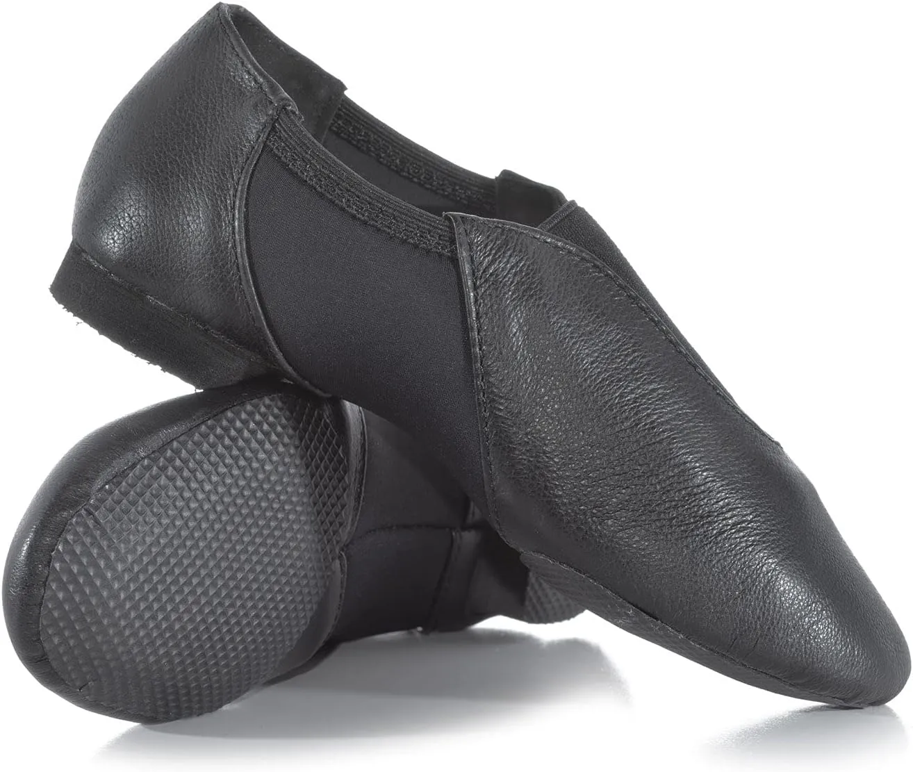 Theatricals Girls Ultimate Competition Leather Jazz Shoes with Neoprene
