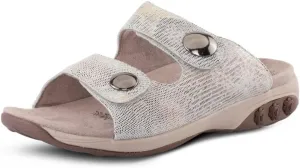 Therafit Eva Women's Leather Adjustable Strap Slip On Sandal - Special Edition - for Plantar Fasciitis/Foot Pain