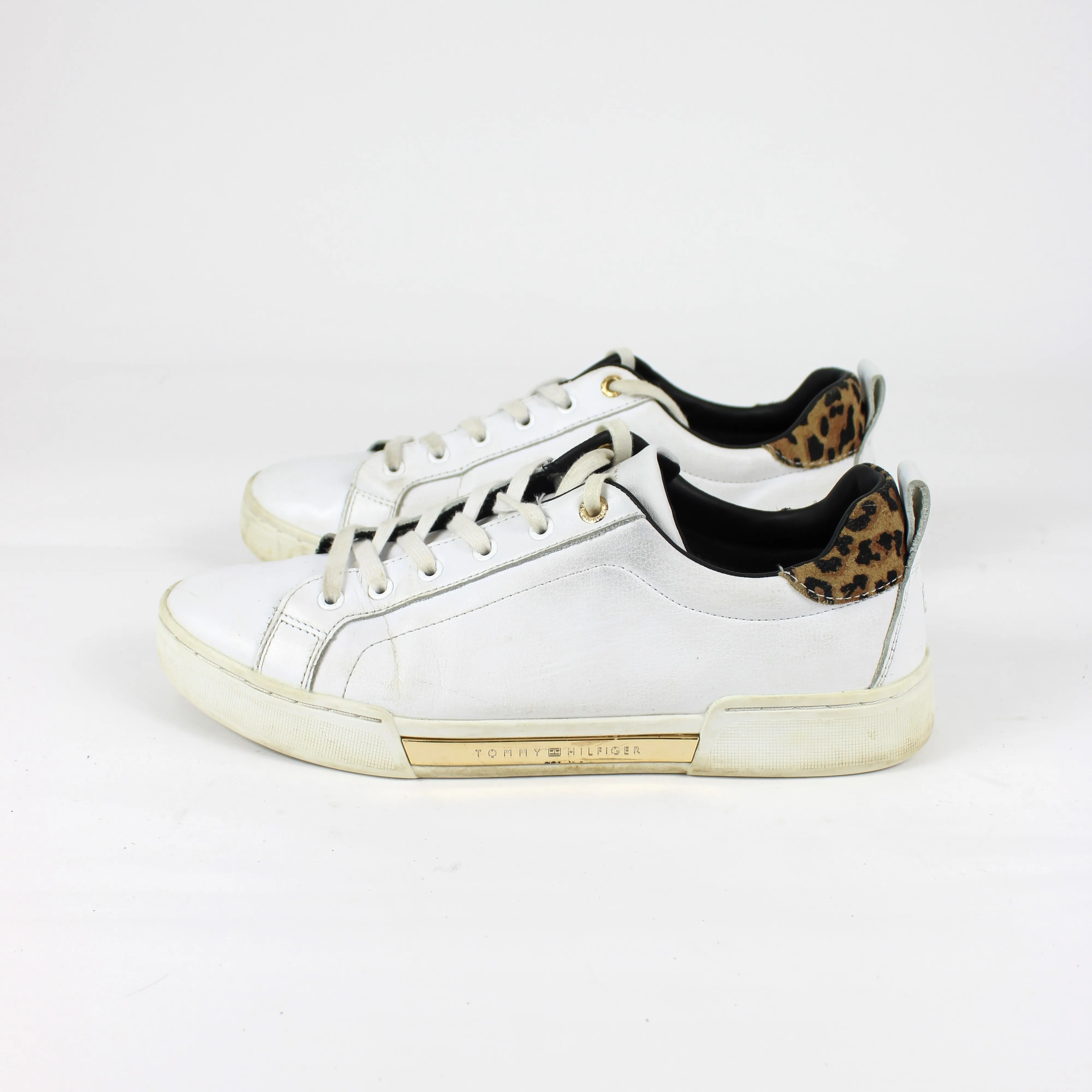 Tommy Hilfiger White Leather Sneakers