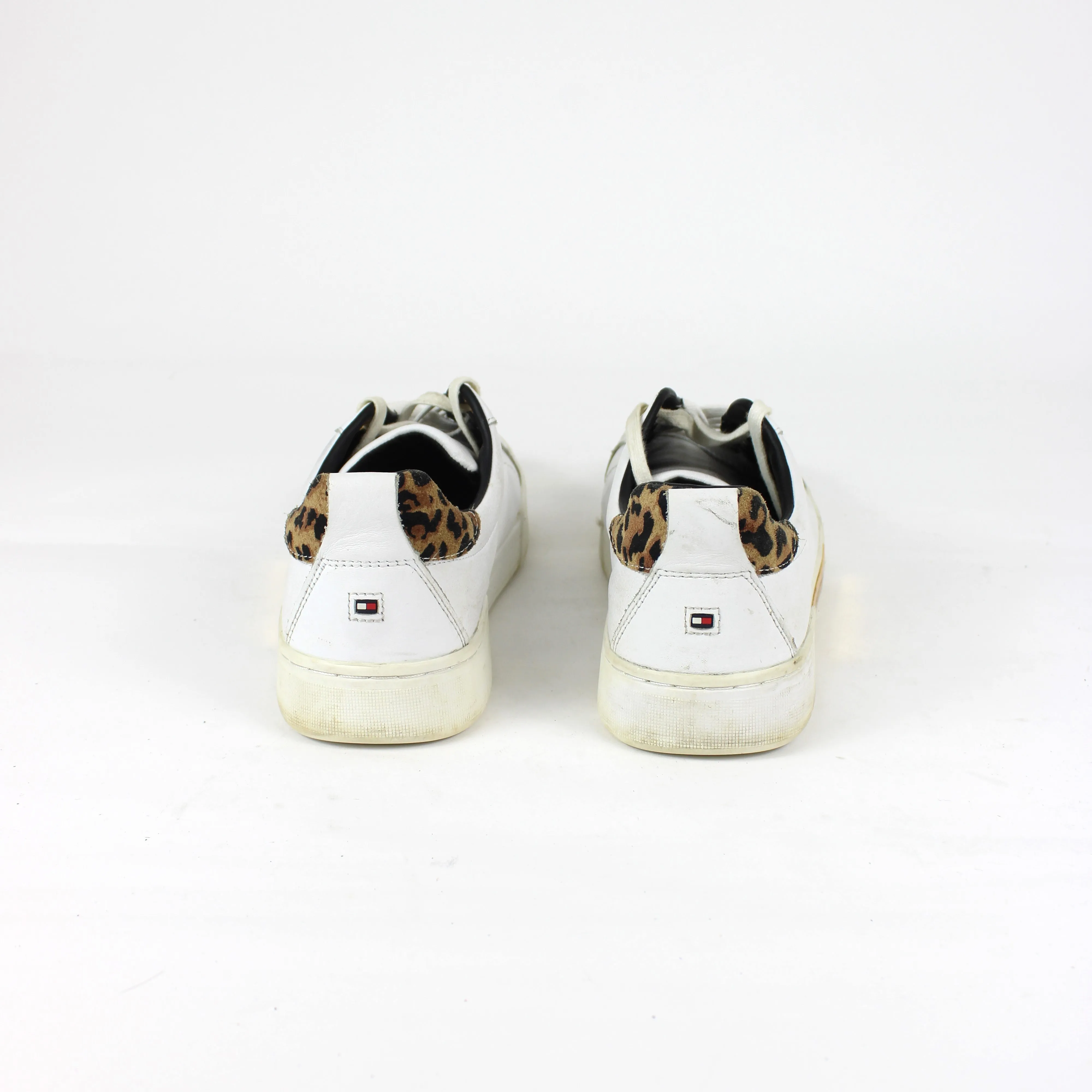 Tommy Hilfiger White Leather Sneakers